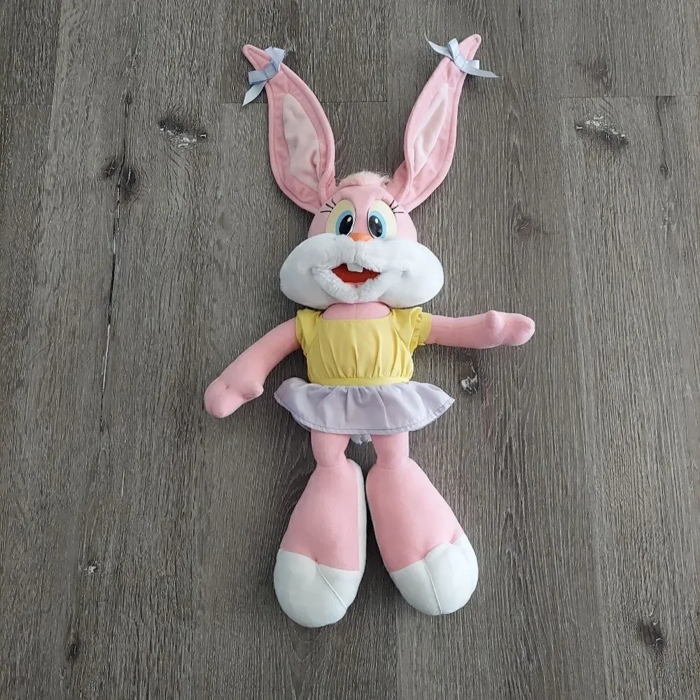 Vintage Tiny Toons Adventures Babs Bunny Pink Stuffed Plush 16